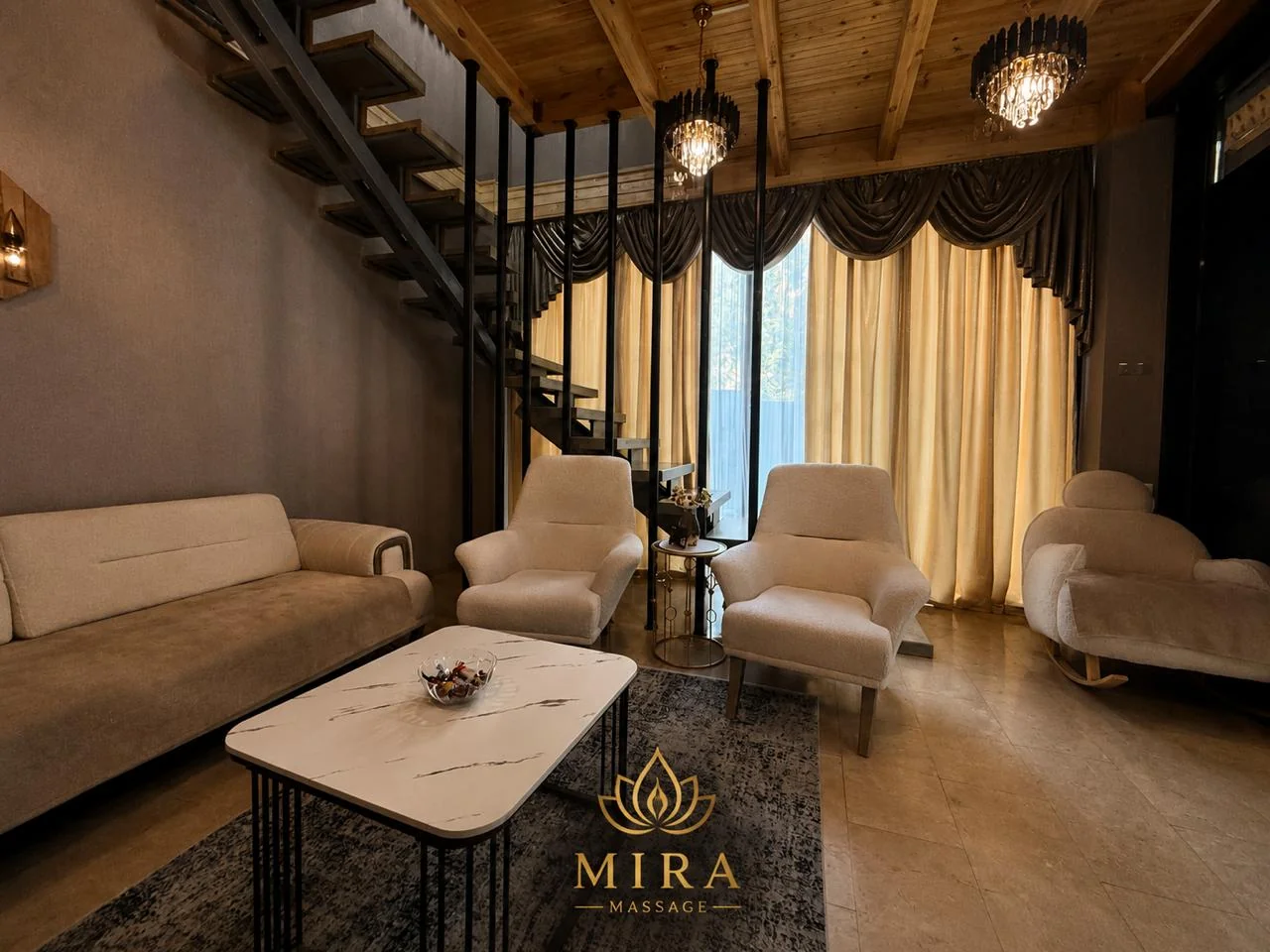 Mira Massage Center entrance in Saburtalo, Tbilisi